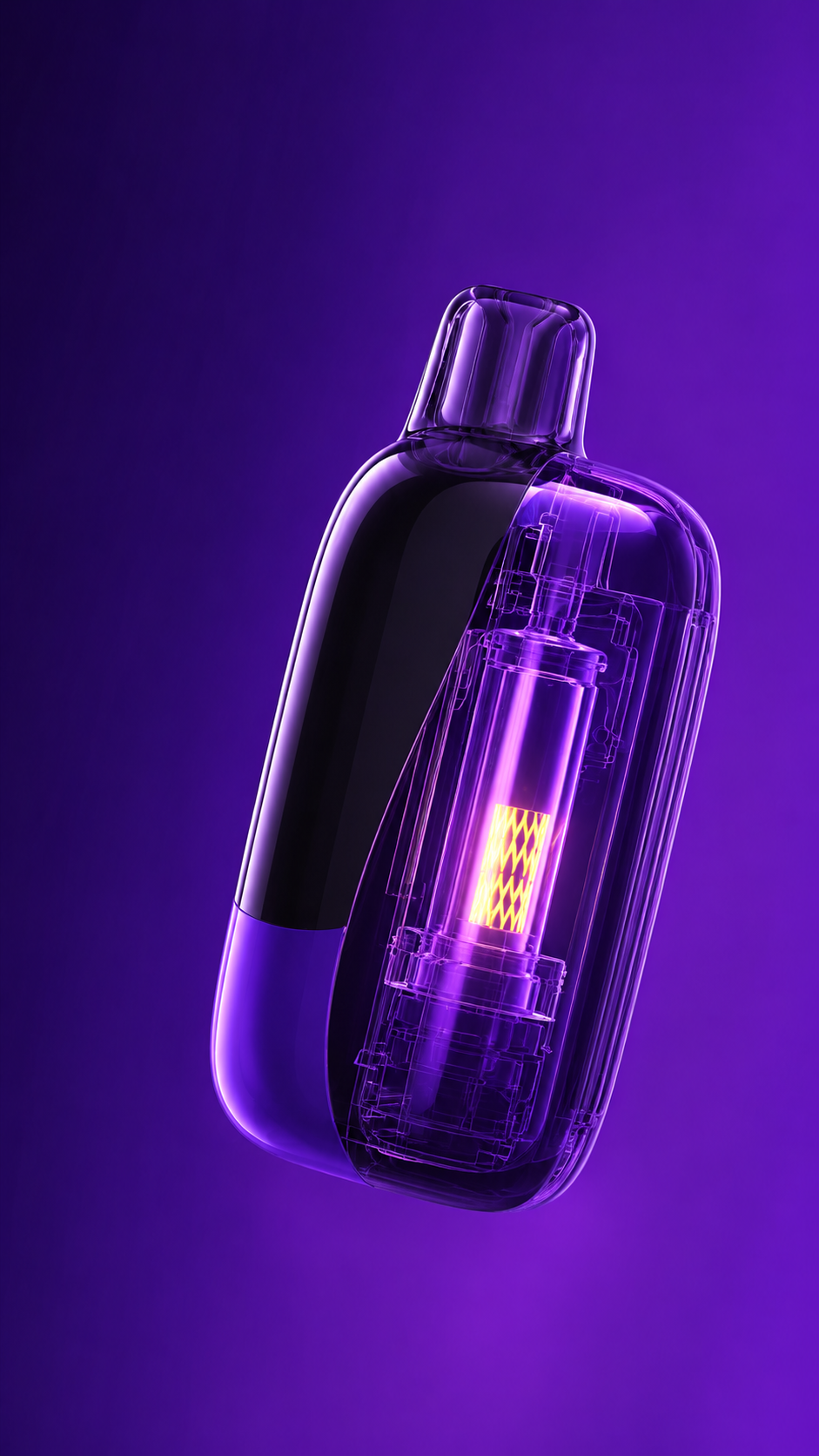 Device front render, display lit